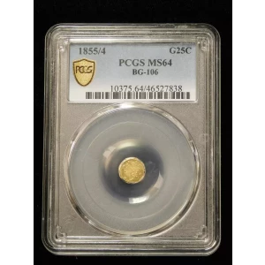 Territorial Gold -California Small Denomination Gold-Quarter Dollar Octagonal-Liberty Head -Gold- 0.25 Dollar