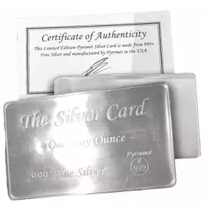 The Silver Card - 1 oz .999 Pyroment w/ COA  (4)