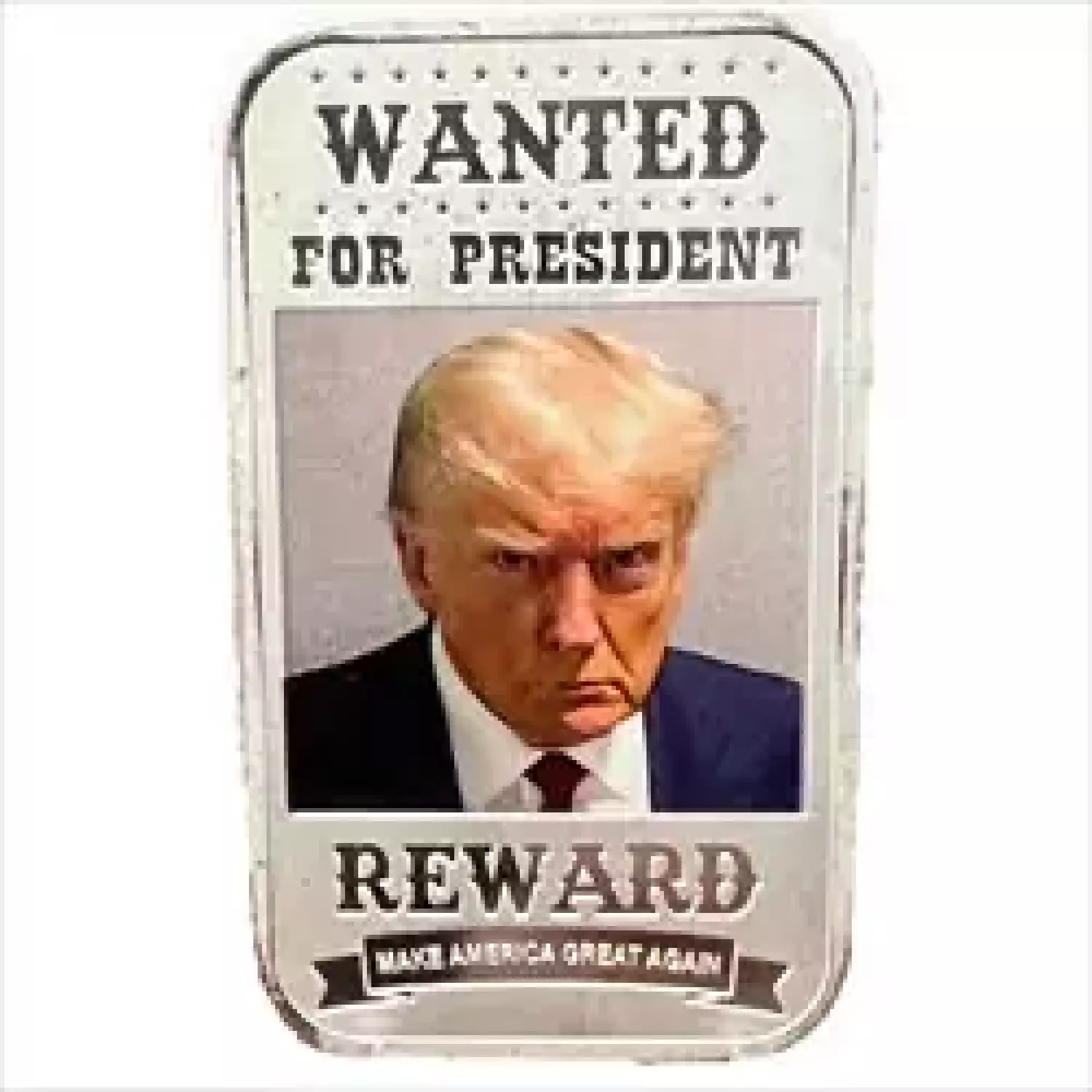 Wanted for President Donald Trump 1oz Silver Bar